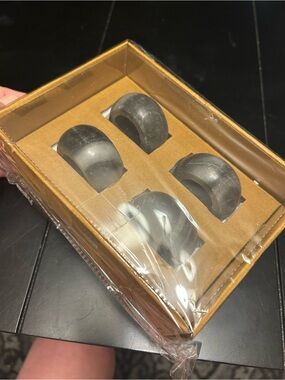 New in box set of gray marble napkin rings